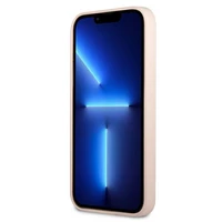 Guess GUHCP13MSLTGP iPhone 13 6.1" rožinis kietas dėklas silikoninis trikampis