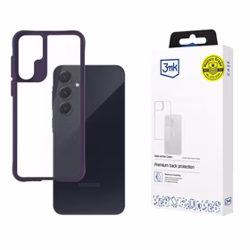 3mk Satin Armor dėklas telefonui violetinis Samsung Galaxy A55 5G - permatomas