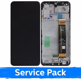 Ekranas skirtas Samsung A236 A23 5G juodas su rėmeliu (Service Pack)