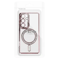 Bling magnetinis dėklas telefonui Samsung Galaxy A55 5G rožinis