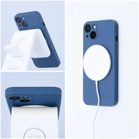 SILICONE MAG COVER dėklas telefonui, suderinamas su MagSafe, IPHONE 13 Mini mėlynas
