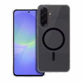 Dėklas telefonui Drop Glue spalvotos žiedinis magnētinis dangtelis suderinamas su MagSafe, skirtas SAMSUNG A36, juodas