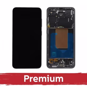 LCD ekranas suderinamas su Samsung S721 S24 FE su rėmeliu / Grafitinė (juodas) / OEM