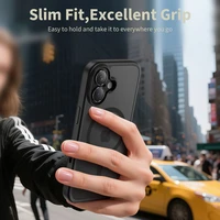 Tech-Protect Magpeak Magsafe CC dėklas telefonui iPhone 17 - matinės juodos spalvos