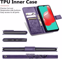 Dėklas Flower Book Samsung A155 A15 4G/A156 A15 5G violetinis