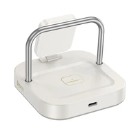 Belaidis įkroviklis Hoco 3in1 3A 5W, suderinamas su Apple Watch CQ16A, balta spalva