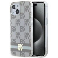 DKNY IML languotas mono raštas ir spausdintos juostelės Magnetinis dėklas iPhone 15 Plus / 14 Plus - smėlinė