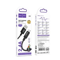 Kabelis USB A į Micro USB Hoco 2,4A 2 m X89 juodas