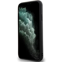 Karl Lagerfeld KLHCN613DMKRLK iPhone 11 / Xr 6.1" juodas/juodas kietas dėklas 3D Guminis Multi Logotipas