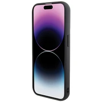 Karl Lagerfeld Gripstand Saffiano Karl&Choupette Pins dėklas telefonui iPhone 14 Pro Max - juodas