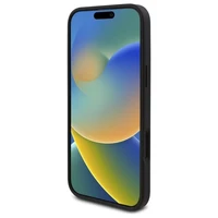 Guess New 4G trikampinis dėklas telefonui iPhone 16 Plus - juodas