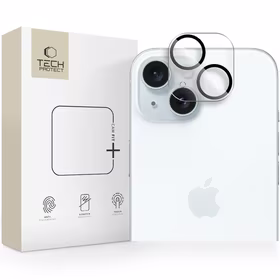 Tech-Protect Cam Fit+ Kameros dangtelis skirtas iPhone 14 / 14 Plus / 15 / 15 Plus - skaidrus