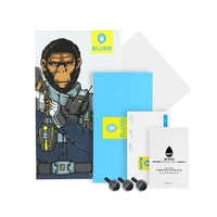 5D Mr. Monkey Armor kameros stiklas (karštas lenkimas) - Samsung Galaxy S24 / S25 juodas