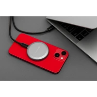 FORCELL F-ENERGY Smart Charge Qi2 15W belaidis įkroviklis su 150cm nuimamu kabeliu suderinamas su MagSafe sidabrinis