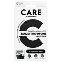CARE by PanzerGlass Tango 2in1 piniginė Magnetinis dėklas telefonui iPhone 16 Plus - juodas