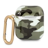 Guess GUA2UCAMA AirPods dėklas žalia/chaki Camo kolekcija