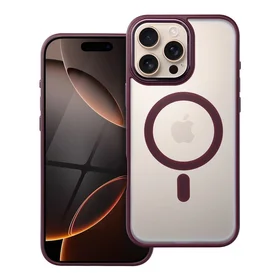 MATTE MAG COVER dėklas telefonui, suderinamas su MagSafe, IPHONE 16 Pro Max slyvų raudona