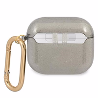 Guess GUA3UCG4GK AirPods 3 dėklas juodas/juodas Blizgučių kolekcija