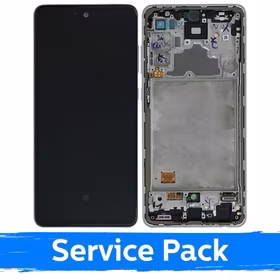 Ekranas skirtas Samsung A725 A72 su rėmeliu / Awesome White / (Service Pack)