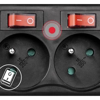 Hama 6 lizdų apsaugos nuo viršįtampių ilgintuvas 1.4m su jungikliais - juodas