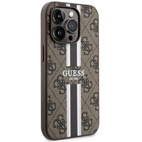 Guess GUHMP14LP4RPSW iPhone 14 Pro 6.1" rudas/rudas kietas dėklas 4G Printed Stripes MagSafe
