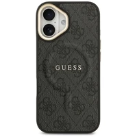 GUESS dėklas IPHONE 17 suderinamas su MagSafe GUHMP17SP4MSEGCK (PU 4G su klasikiniu) juodas