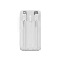 "Baseus Comet" serijos maitinimo blokas su ekranu 10000 mAh 22,5 W - baltas + USB-A - USB-C kabelis