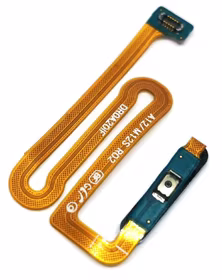 Lanksčioji jungtis Samsung A125 A12/A127 A12S on/off + Fingerprint mygtuku Blue originali (service pack)