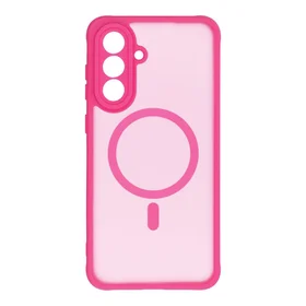 FULL MATTE MAG COVER dėklas telefonui suderinamas su MagSafe Samsung S25 rožinė