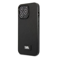 Karl Lagerfeld KLHCP13LSFMP2K iPhone 13 Pro / 13 6.1" kietas dėklas juodas/juodas Saffiano plokštelė