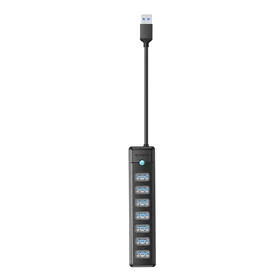 Orico PW7U USB į 7x USB 3.0 Hub adapteris (juodas)