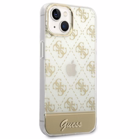 Guess GUHCP14MHG4MHG iPhone 14 Plus 6.7 "auksinis/auksinis kietas dėklas 4G Pattern Script