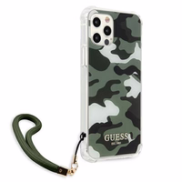 Guess GUHCP12LKSARKA iPhone 12 Pro Max 6.7" žalias/chaki kietas dėklas Camo kolekcija