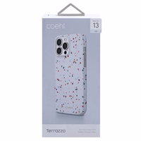Uniq Coehl Terrazzo dėklas telefonui iPhone 13 Pro / iPhone 13 - balta