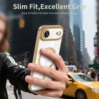 Tech-Protect MagFlex Magnetinis dėklas telefonui iPhone 17 Air - Skaidrus auksinis