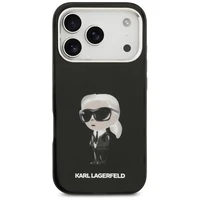 Karl Lagerfeld IML akvarelės Karl ir logotipo magnetinis dėklas telefonui iPhone 17 Pro - juodas