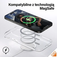 PanzerGlass Kietasis dėklas su MagSafe su D3O ir karinės klasės sertifikuotas iPhone 15 Pro Max – skaidrus