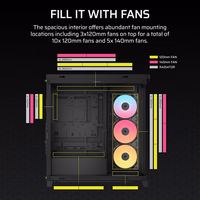 Corsair 4500X RS-R ARGB Tempered Glass Mid-Tower, Black „Midi Tower“ Juoda