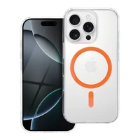 Drop Glue Spalvotas Žiedas Magnetinis Dėklas suderinamas su MagSafe SAMSUNG A17 oranžinė