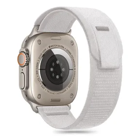 Tech-Protect Nailoninė dryžuota apyrankė Apple Watch 6 / 7 / 8 / 9 / 10 / SE / Ultra 1 / 2 (44 / 45 / 46 / 49 MM) - pilka