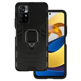Dėklas telefonui Ring Armor Case for Xiaomi Poco M4 Pro 5G - juodas (m)
