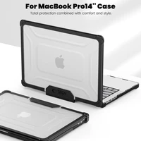 Tech-Protect SmartShell Pro deklas Macbook Pro 14 M1 / M2 / M3 / M4 / M5 2021-2025 - Juodas ir skaidrus
