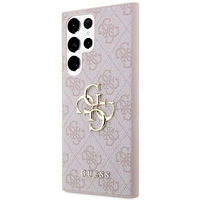 GUESS dėklas SAMSUNG S24 Ultra GUHCS24L4GMGPI (Odinis 4G metalinis logotipas) rožinė