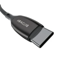 USB-C į USB-C kabelis BlitzWolf BW-TC23, su ekranu, 100W, 0.9m (juodas)