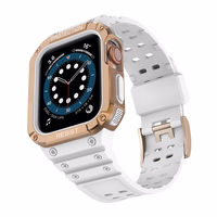 Apsauginė apyrankė Apple Watch 38/40/41mm šarvuotas dėklas - balta, rožinis auksas