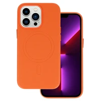 Magnetinis odinis dėklas telefonui Iphone 13 Pro oranžinis