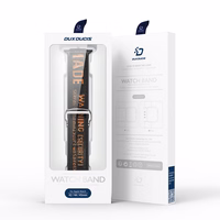 Dux Ducis dirželis (lauko versija) Apple Watch Ultra dirželis, SE, 9, 8, 7, 6, 5, 4, 3, 2, 1 (49, 45, 44, 42 mm) nailoninė apyrankė juoda ir oranžinė