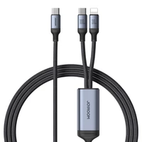 Joyroom Speedy Series S-A21 2in1 USB-C - USB-C / Lightning kabelis 100W 1.5 m - juodas