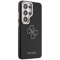 Guess dėklas Grained Big 4G Metal Logo for Samsung Galaxy S26 Ultra juodas