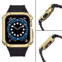 Protect dirželis Apple Watch 38/40/41mm šarvuotas dėklas dirželis - juodas, auksinis
